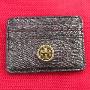 Tory Burch snakeskin card case